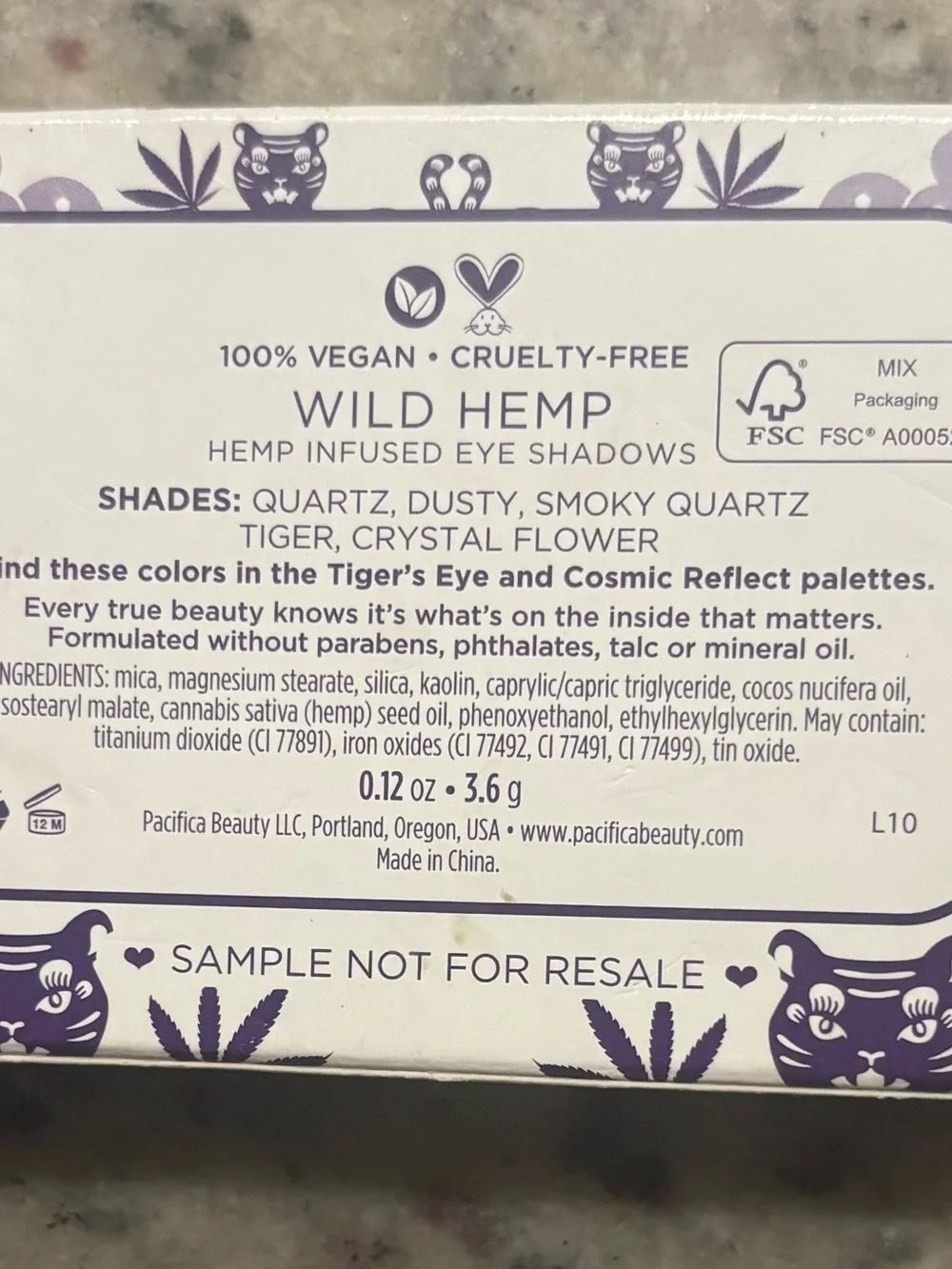 Pacifica Wild Hemp Eyeshadow Palette